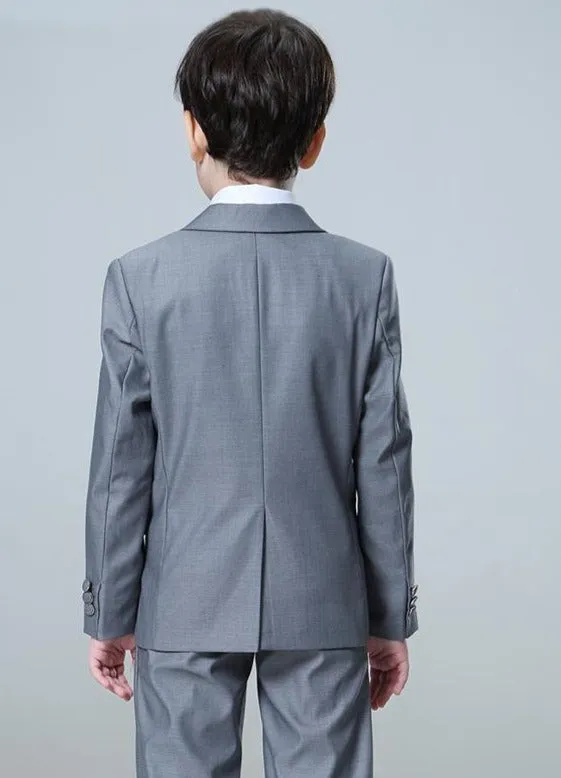 Boys 3pcs Slim Fit Classic Tuxedo Suits Blazer Vest Pants Sets