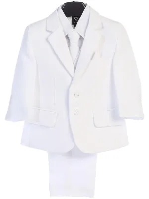 Boys White 5-Piece Suit LT3585-W