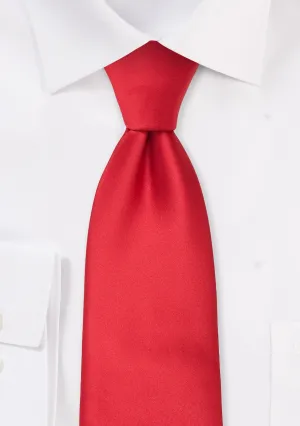 Bright Red Solid Necktie