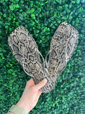 Bungalow Snake Skin Sandal