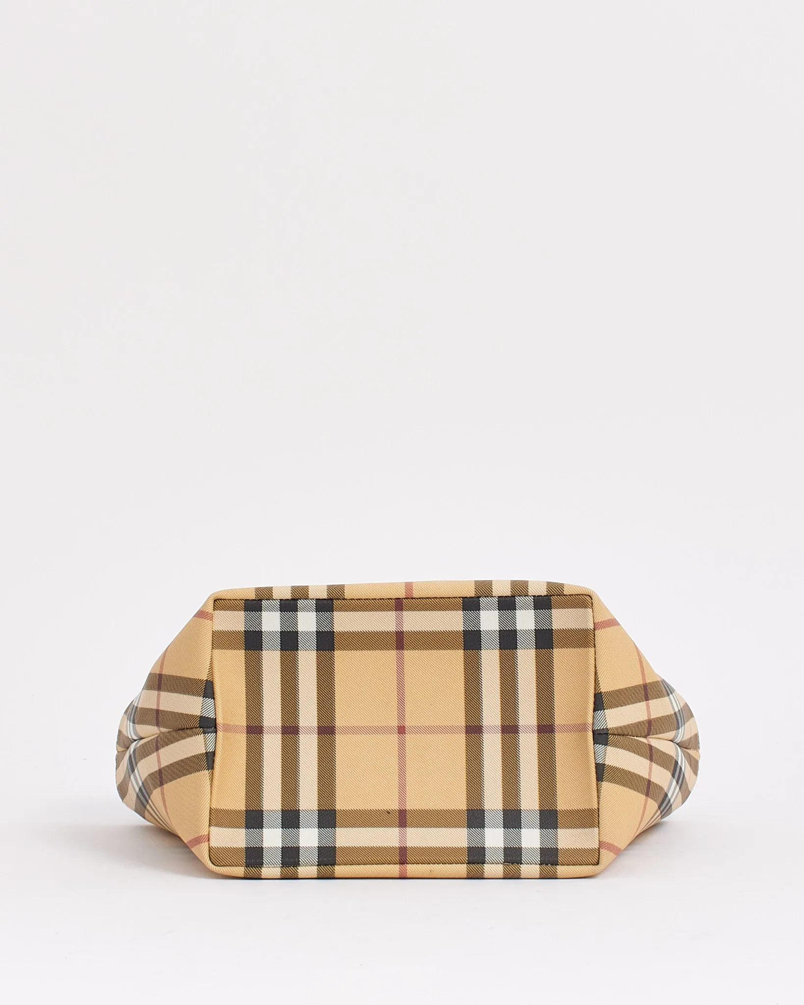 Burberry Beige Nova Check Coated Canvas Tote