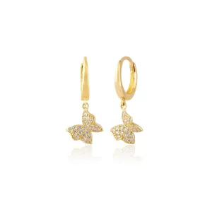 BUTTERFLY GOLD HOOPS