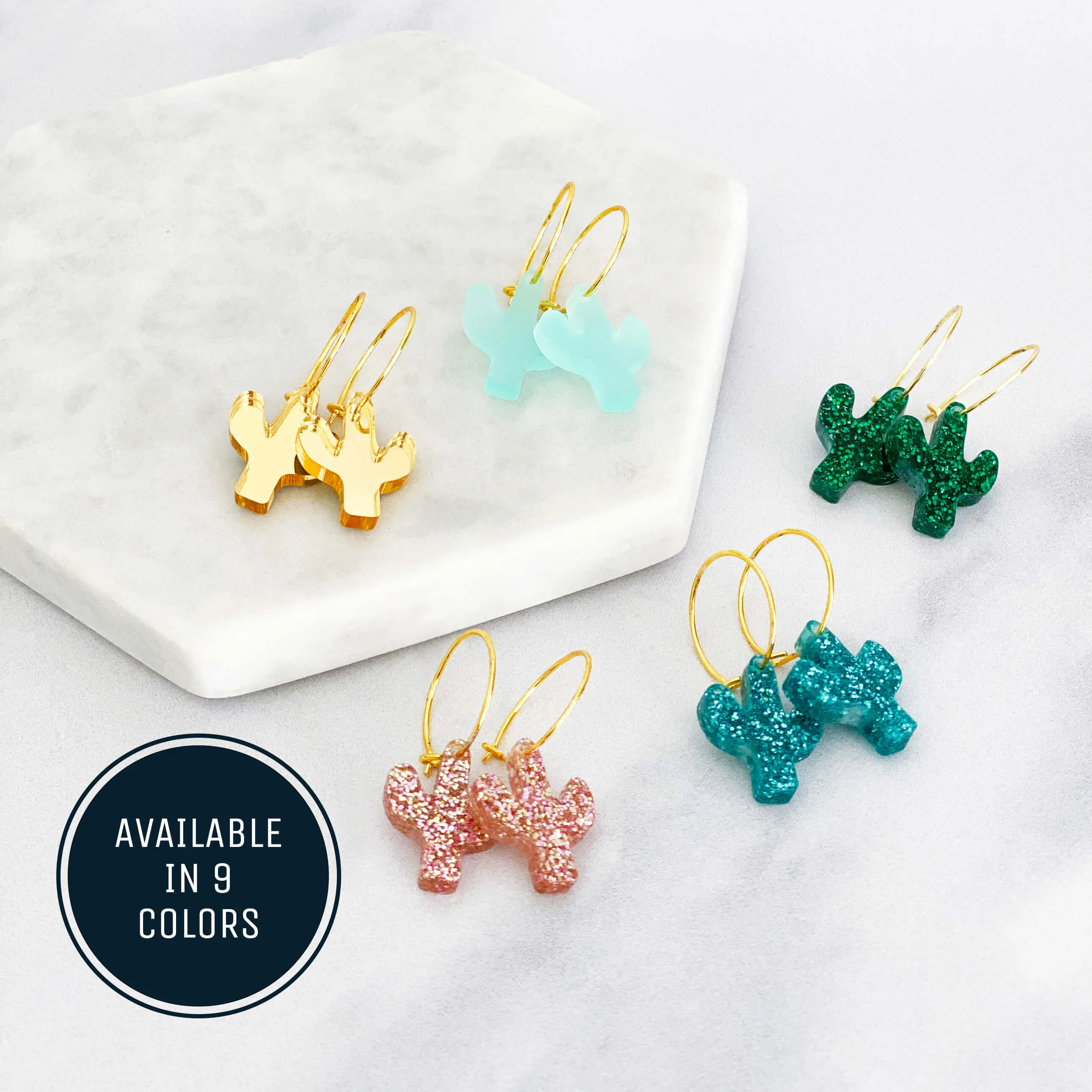 Cactus Mini Hoop Earrings