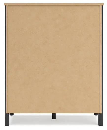 Cadmori King Upholstered Panel Bed with Mirrored Dresser, Chest and Nightstand