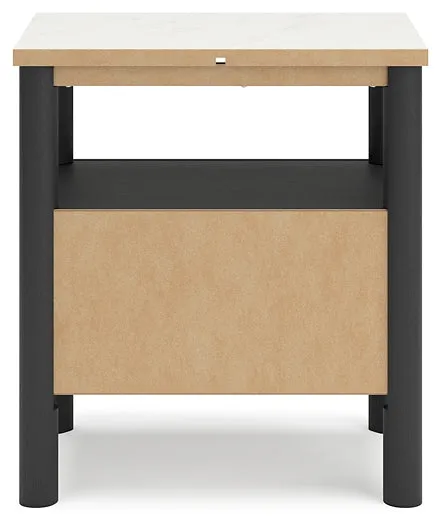 Cadmori Queen Upholstered Bed with Mirrored Dresser and 2 Nightstands