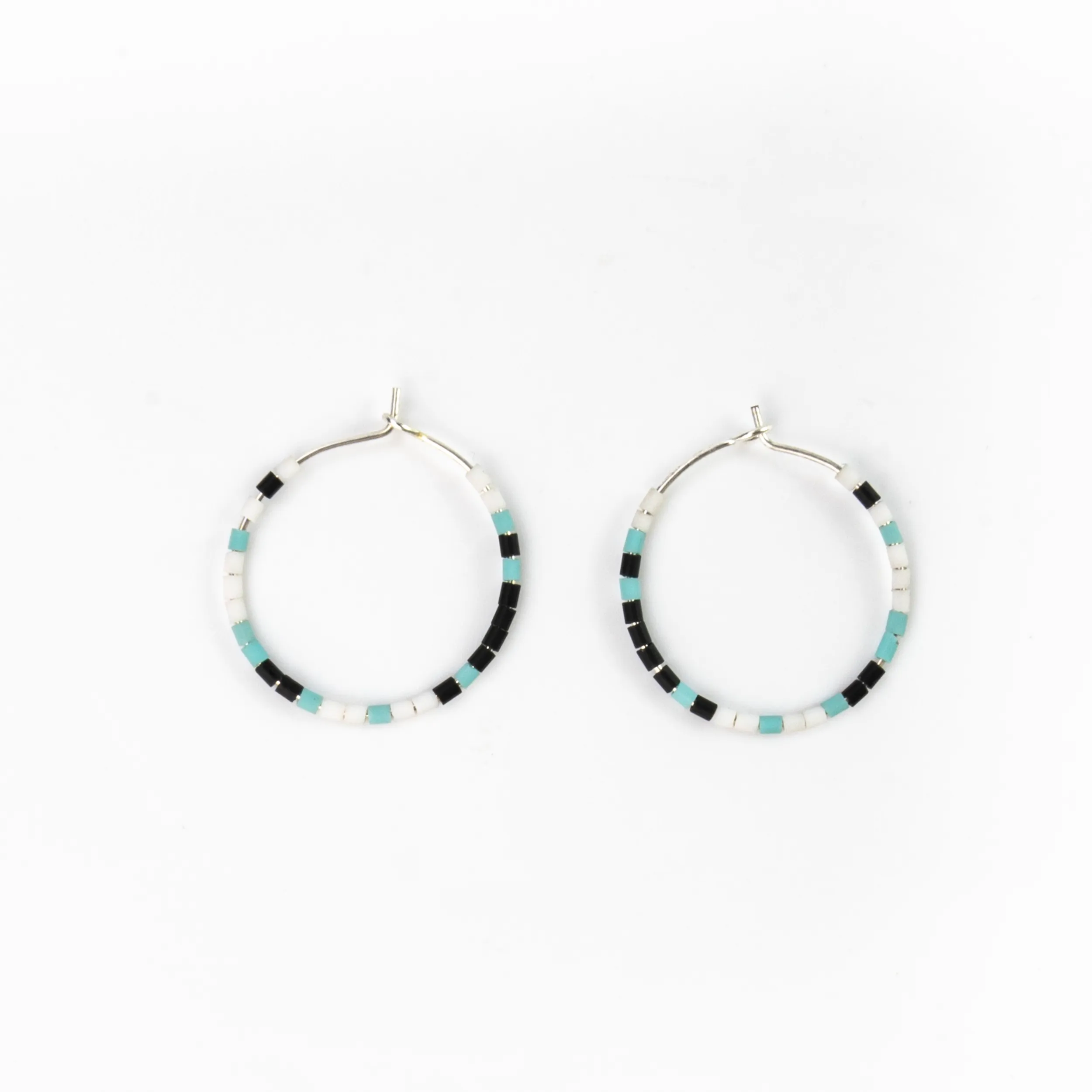 Cali Surf Beaded Hoop Earrings, Beaded Earrings, Surf, Boho