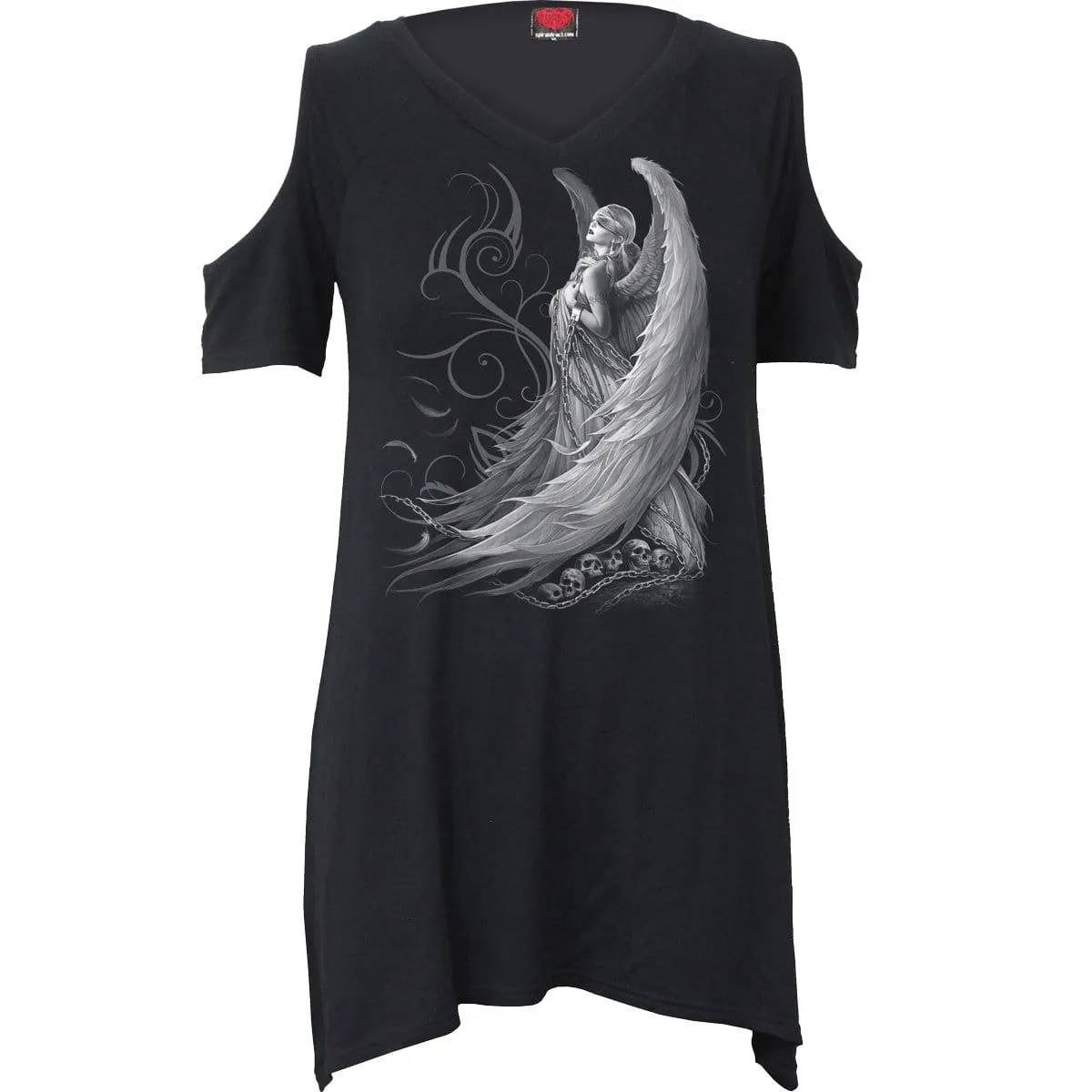 CAPTIVE SPIRITS - Cold Shoulder Goth Bottom Top