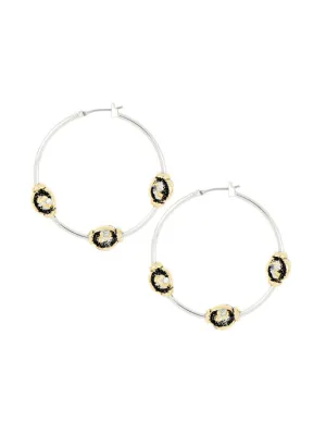 Carvão Lava Large Hoop Earrings