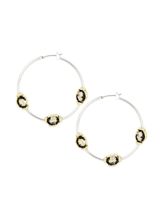 Carvão Lava Large Hoop Earrings