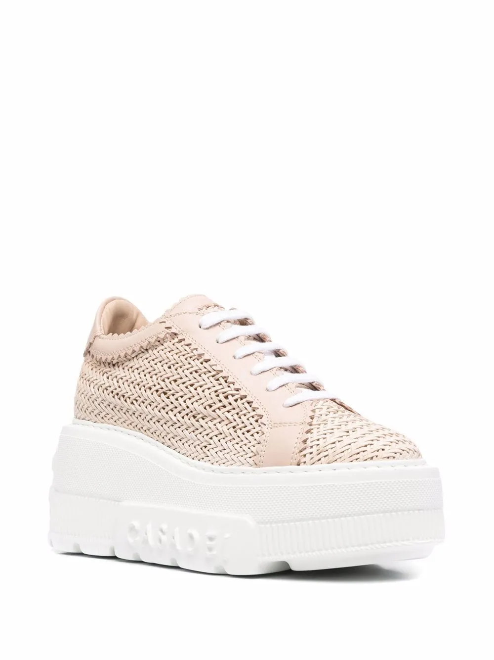 Casadei Pink Interwoven Chunky Sneakers