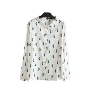 Casual Cotton Long Sleeve Tops