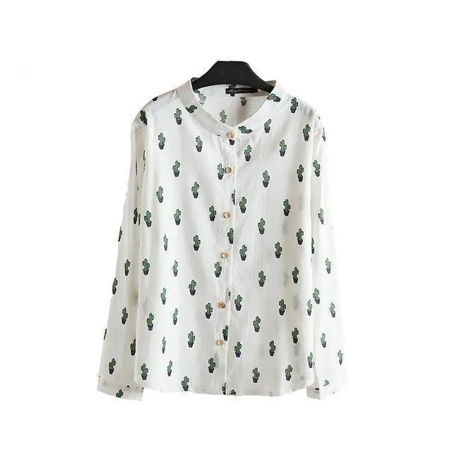 Casual Cotton Long Sleeve Tops