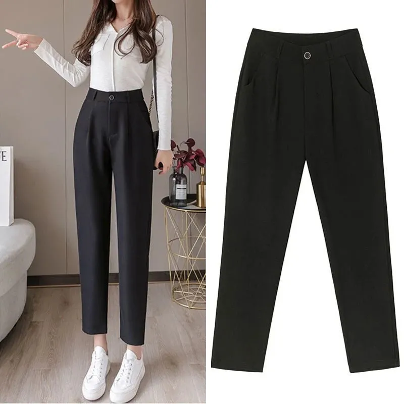 Casual Office Two Piece Set Thin Jacket Blazer & Wide Leg Pants