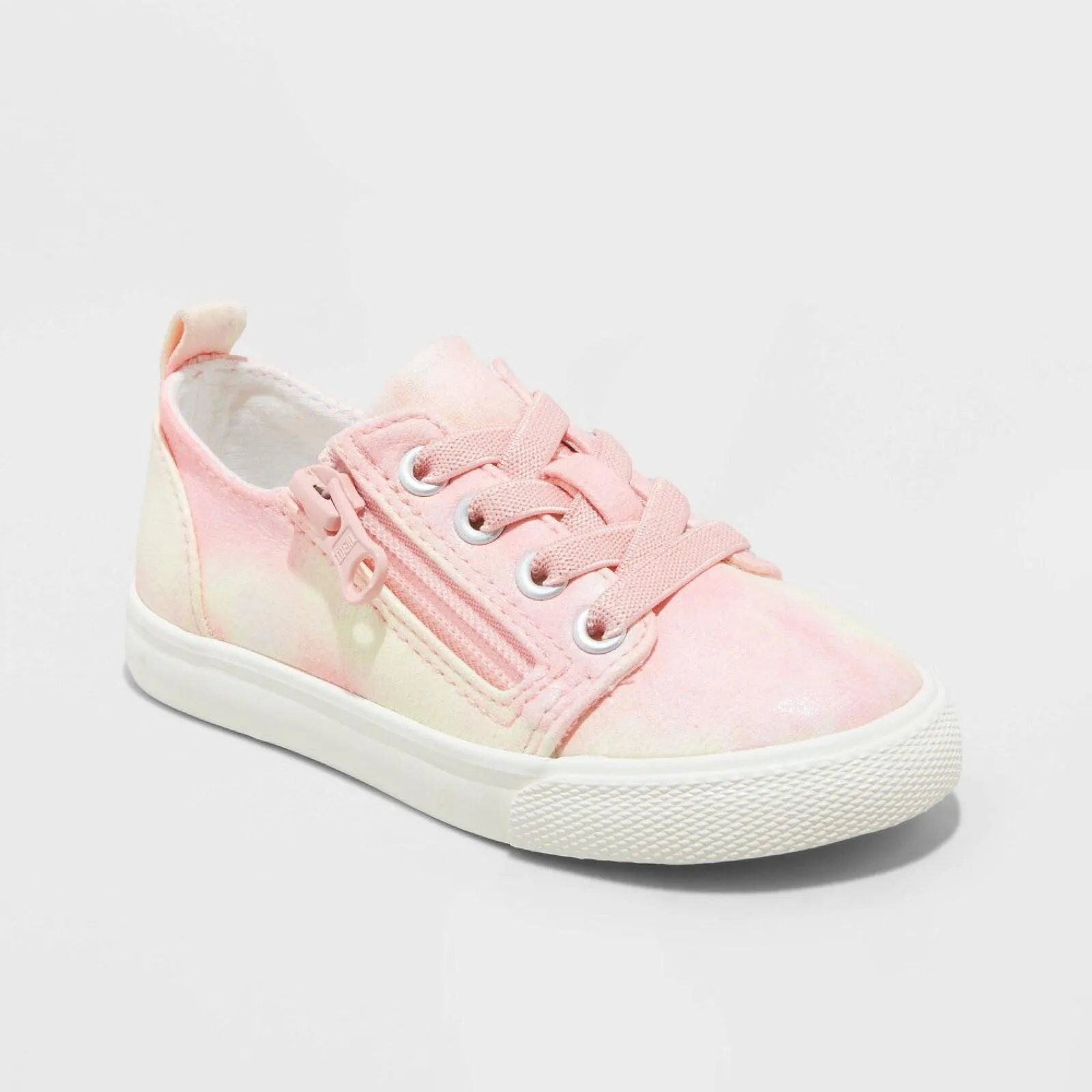Cat & Jack Toddler Girls Luka Tie-Dye Double Zipper Sneakers 87834400 Pink 8T
