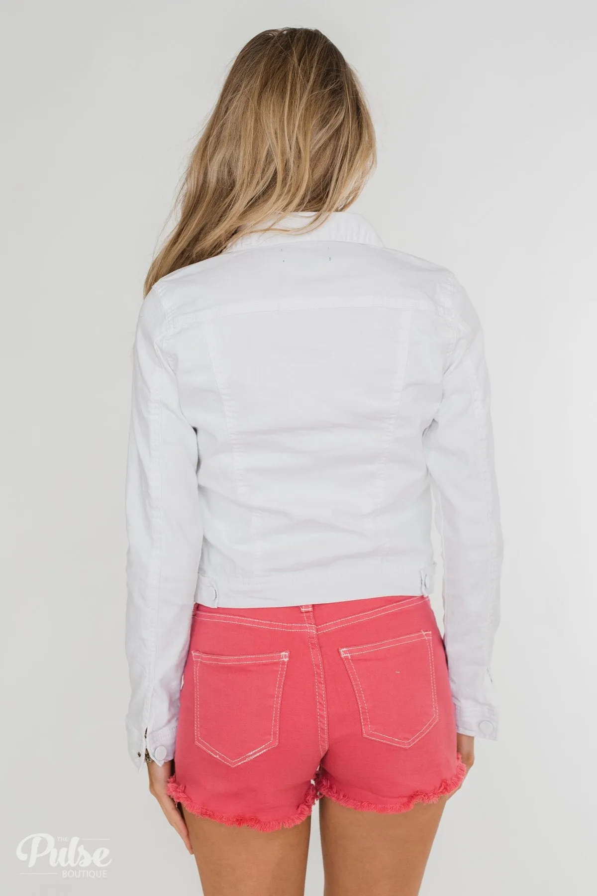 C'est Toi Non-Distressed Denim Jacket- White