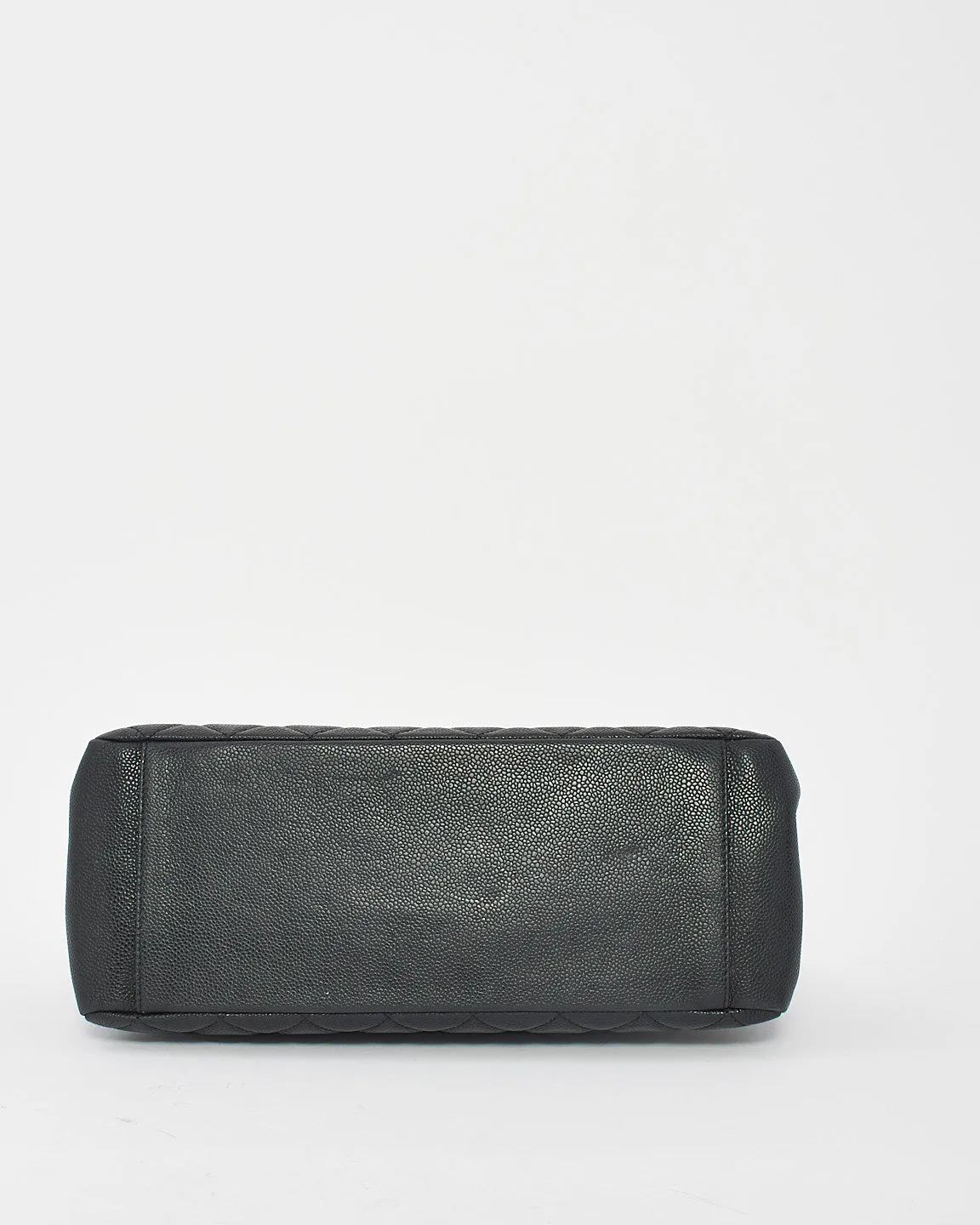 Chanel Black Caviar Quilted GST Shopping Tote Bag