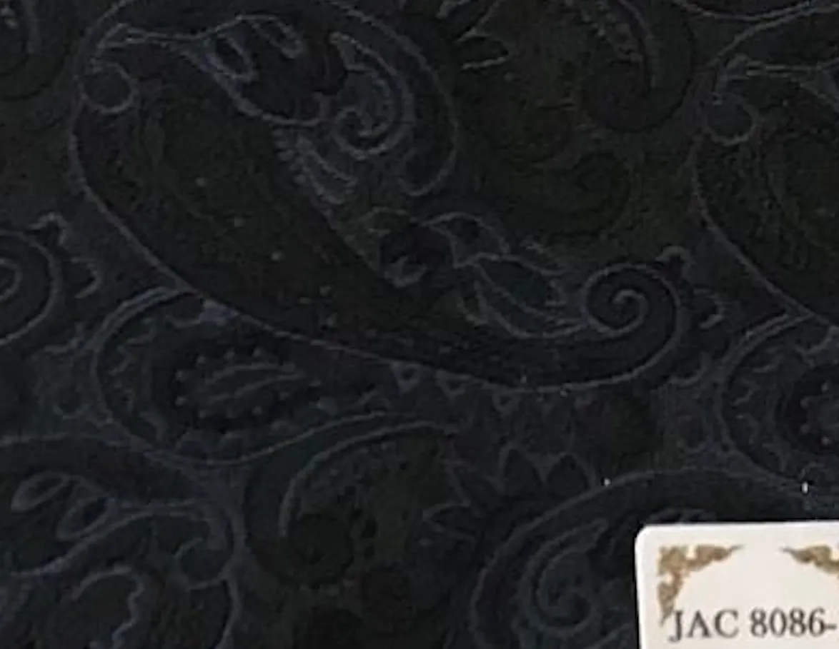 Charcoal Paisley Print Tuxedo Jacket