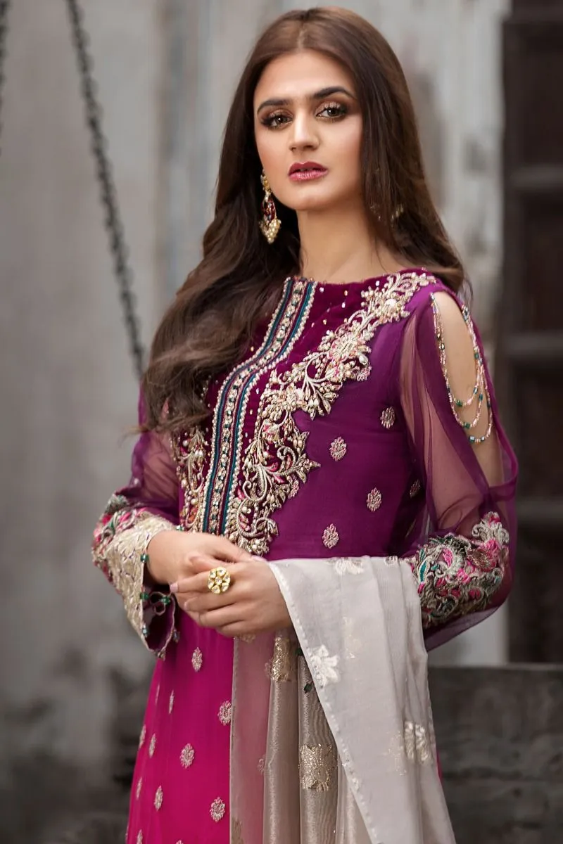 Chiffon Party Wear with Embroidery #M0032