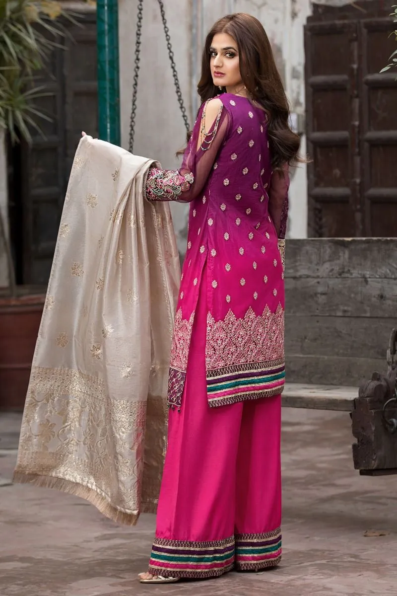 Chiffon Party Wear with Embroidery #M0032