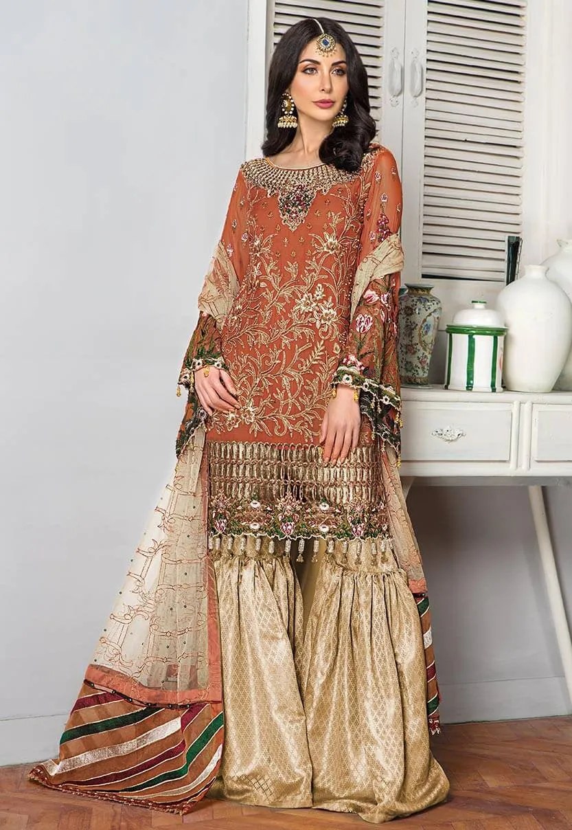 Chiffon Party Wear With Gharara #M0117