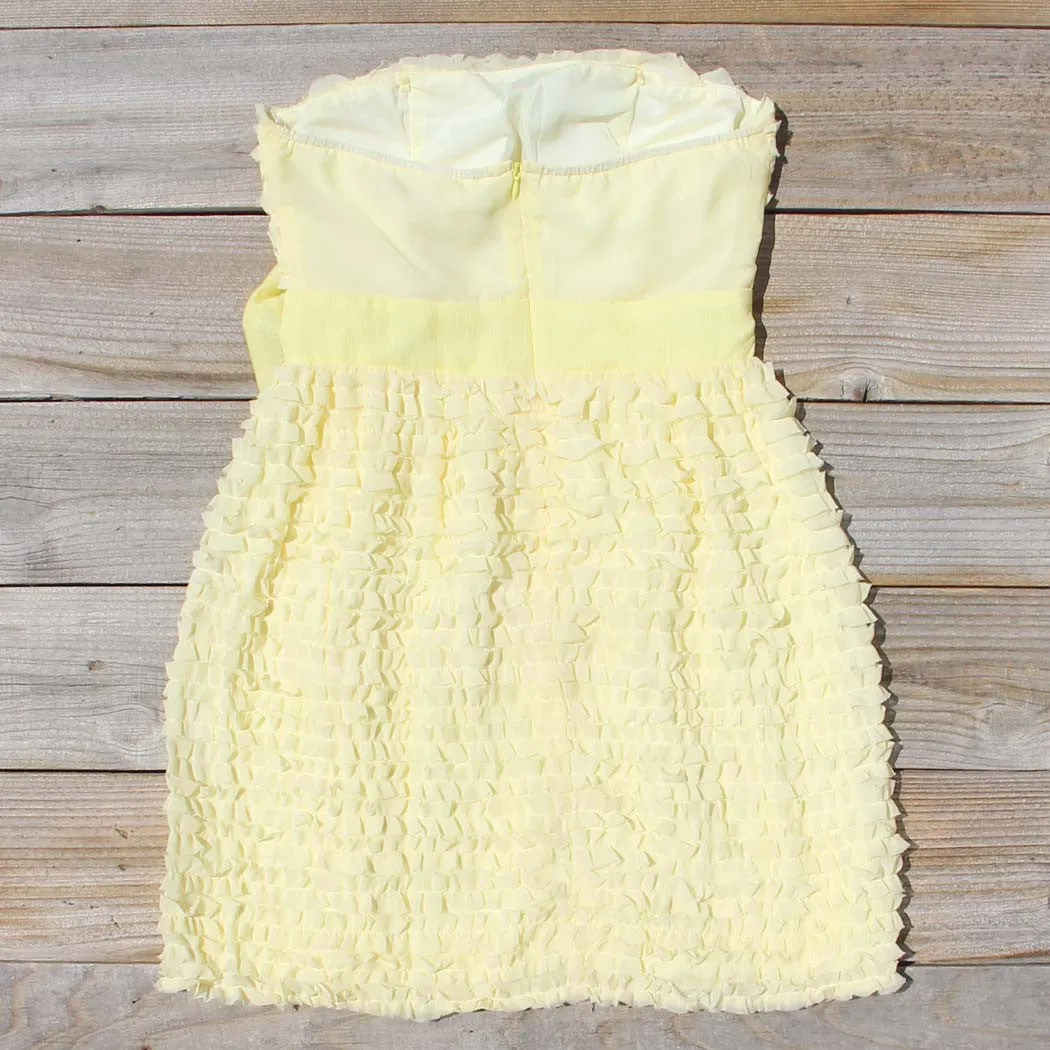 Chiffon Tart Dress in Lemon