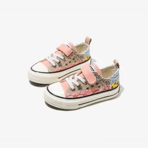 Children's Canvas  Casual Breathable Non-slip Sneakers - Pink