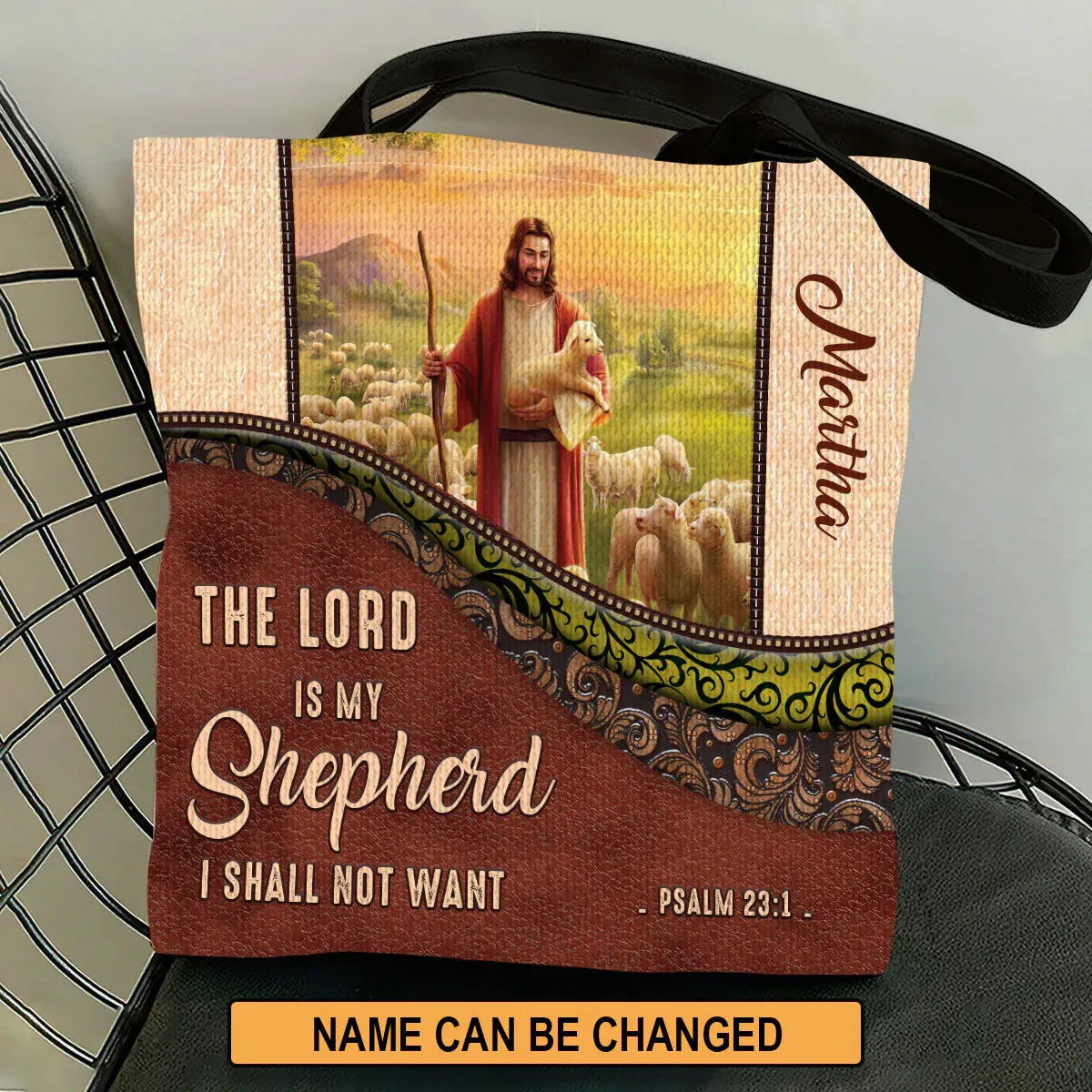 Christianart Designer Handbags, The Lord Is My Shepherd PSALM 23:1, Personalized Gifts, Gifts for Women.
