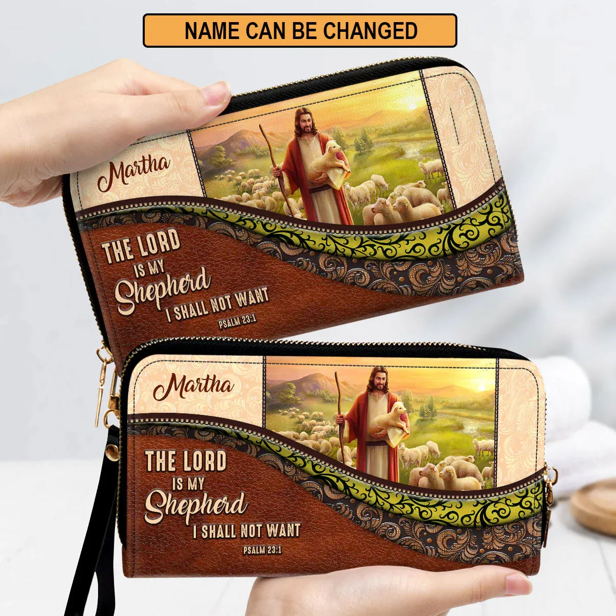 Christianart Designer Handbags, The Lord Is My Shepherd PSALM 23:1, Personalized Gifts, Gifts for Women.