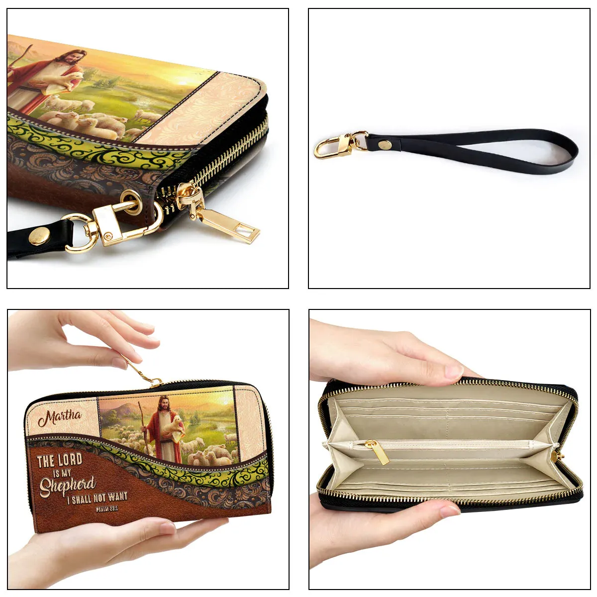 Christianart Designer Handbags, The Lord Is My Shepherd PSALM 23:1, Personalized Gifts, Gifts for Women.