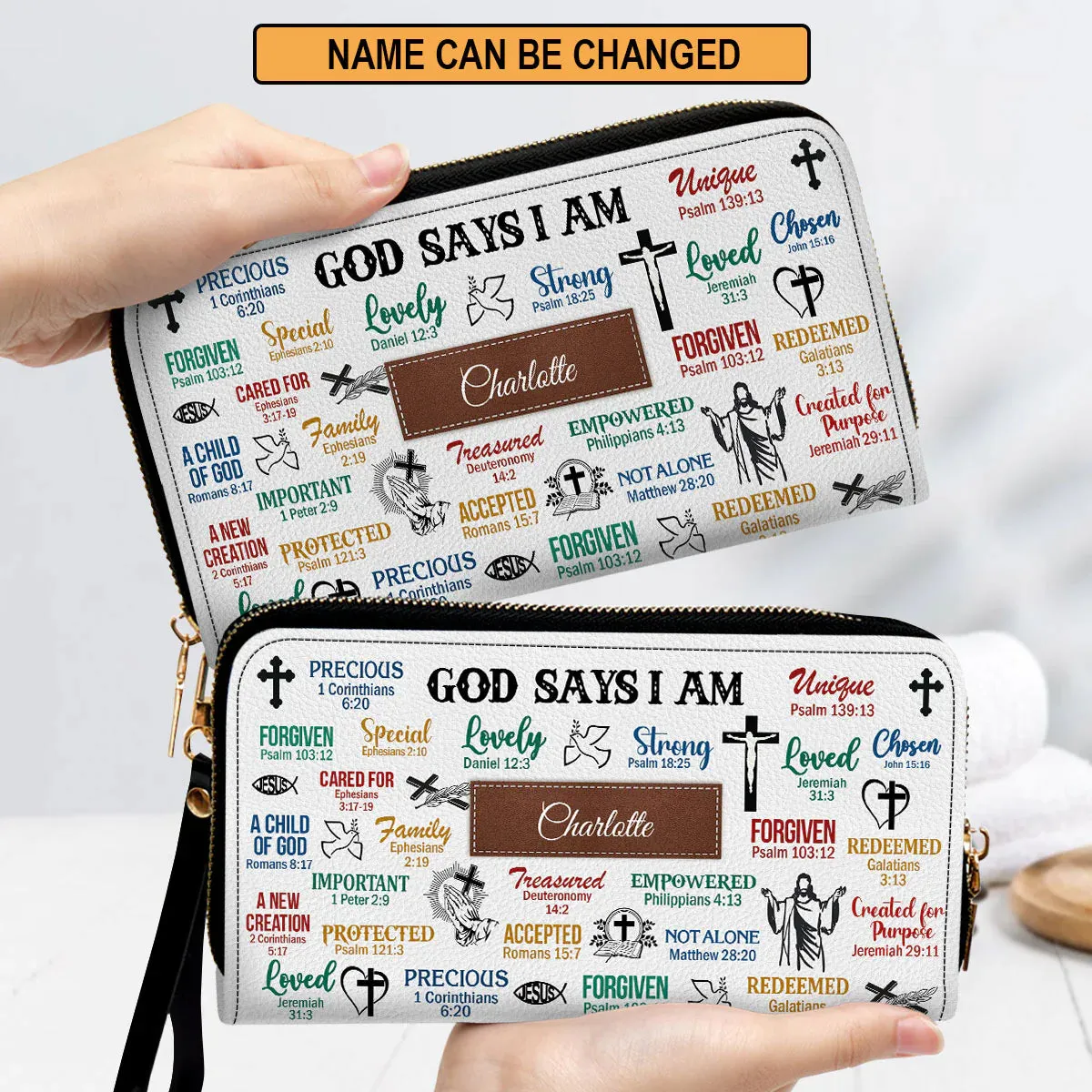 Christianart Handbag, Personalized Hand Bag, What God Says About You, Personalized Gifts, Gifts for Women.