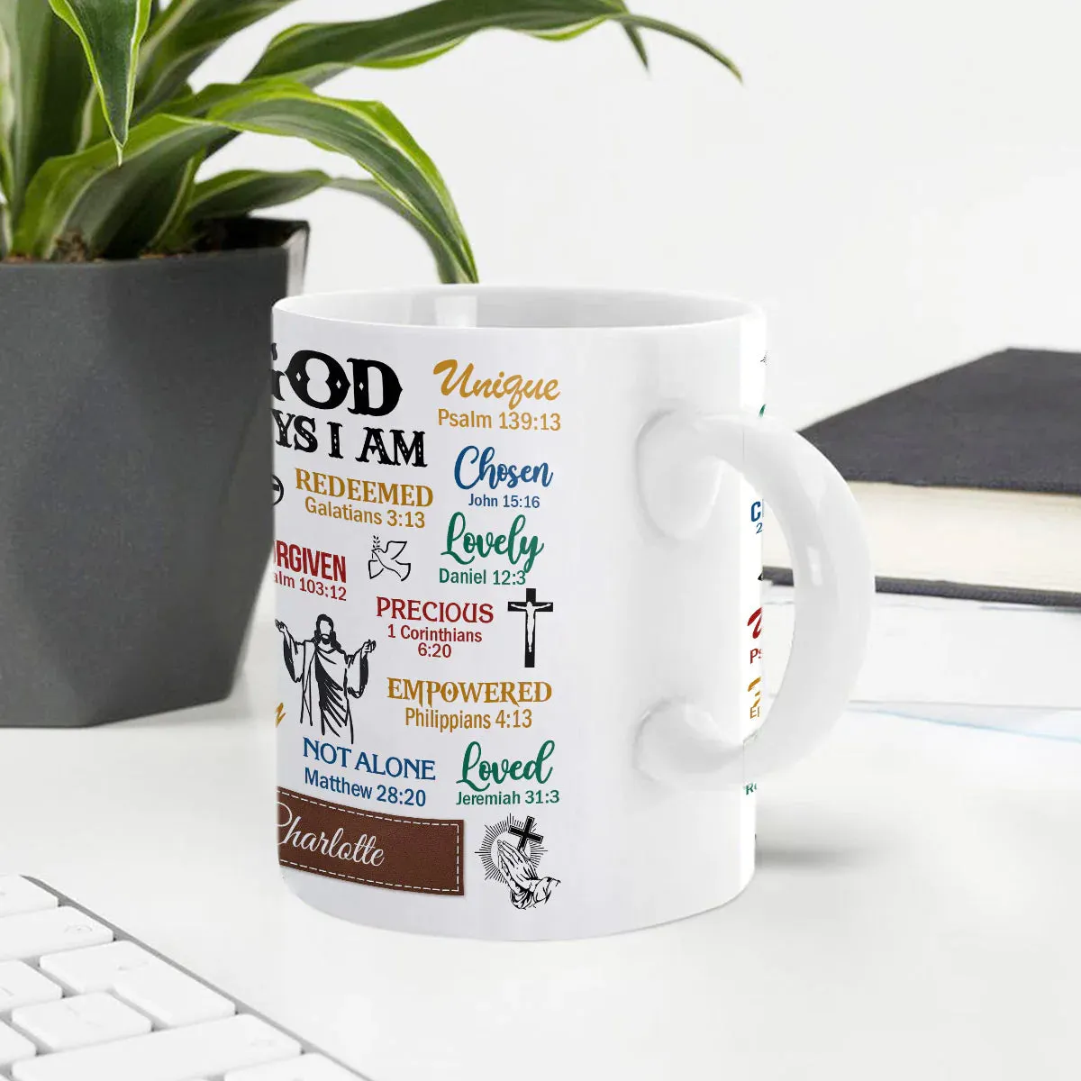 Christianart Handbag, Personalized Hand Bag, What God Says About You, Personalized Gifts, Gifts for Women.