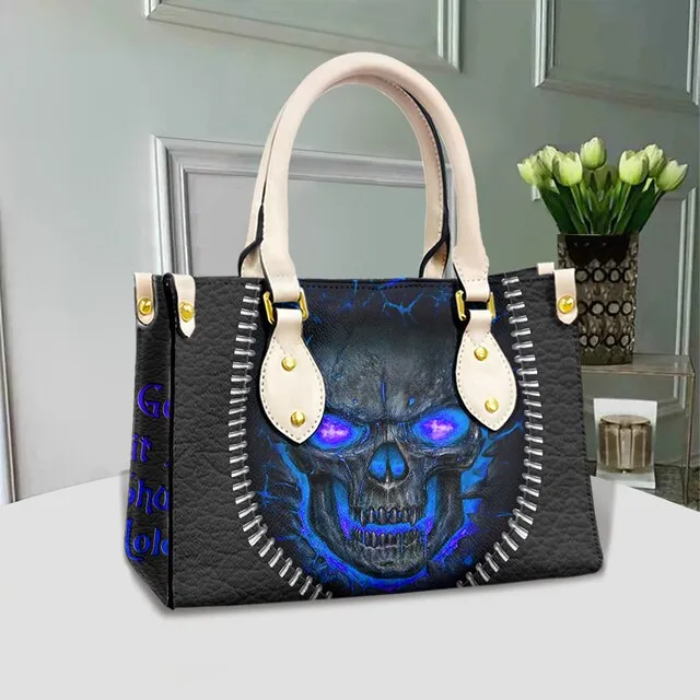 Christianart Personalized Gifts For Women, Purple Skull Leather Bag Handbag Purse for Women Fashion Small Casual Tote Luxury Shoulder Messenger Bolsa Female.