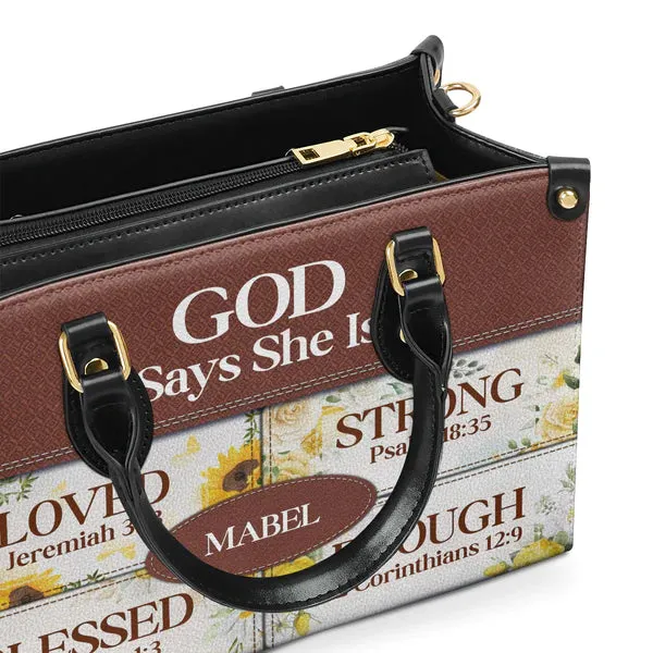 Christianartbag Handbags, God Says She Is Leather Bags, Personalized Bags, Gifts for Women, Christmas Gift, CABLTB01290723.