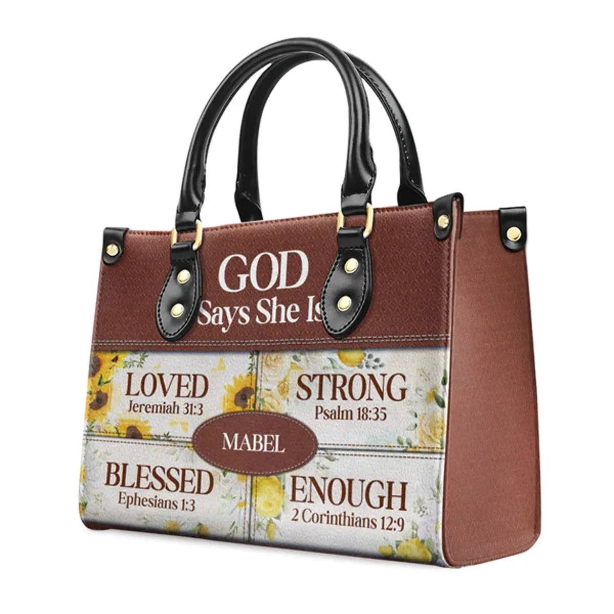 Christianartbag Handbags, God Says She Is Leather Bags, Personalized Bags, Gifts for Women, Christmas Gift, CABLTB01290723.