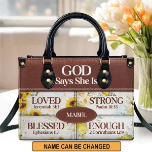 Christianartbag Handbags, God Says She Is Leather Bags, Personalized Bags, Gifts for Women, Christmas Gift, CABLTB01290723.