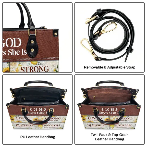 Christianartbag Handbags, God Says She Is Leather Bags, Personalized Bags, Gifts for Women, Christmas Gift, CABLTB01290723.