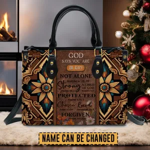 Christianartbag Handbags, GOD Says You Are Leather Handbag, Southwest Native American embroidery Handbag, Gifts for Women, CABLTB02101023.