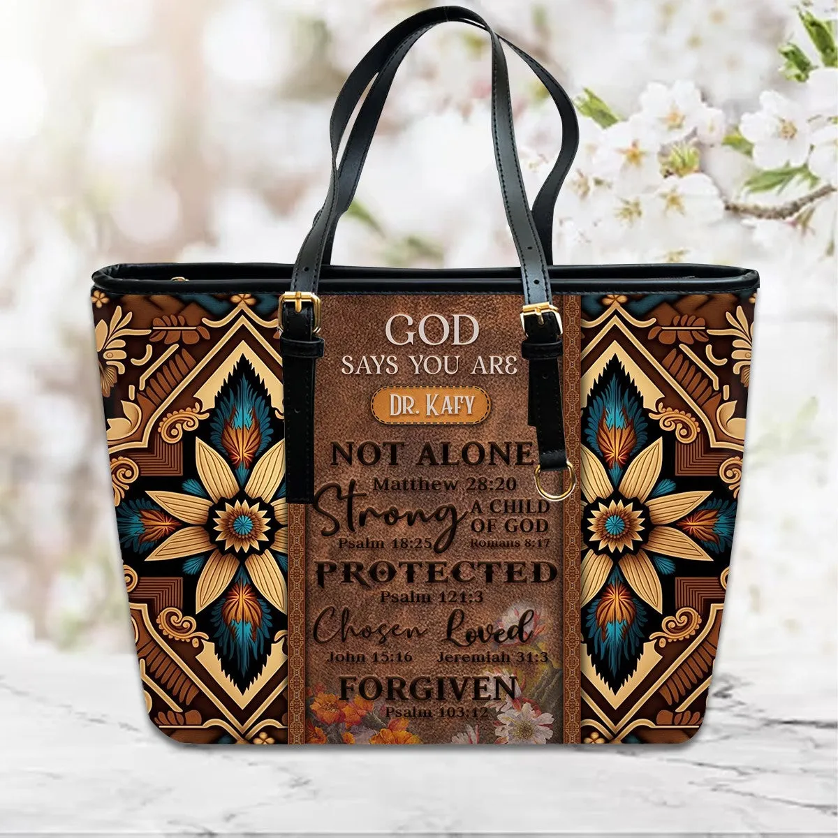 Christianartbag Handbags, GOD Says You Are Leather Handbag, Southwest Native American embroidery Handbag, Gifts for Women, CABLTB02101023.