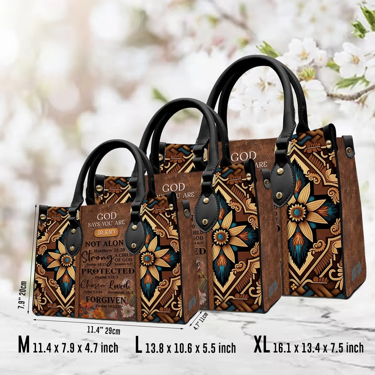 Christianartbag Handbags, GOD Says You Are Leather Handbag, Southwest Native American embroidery Handbag, Gifts for Women, CABLTB02101023.