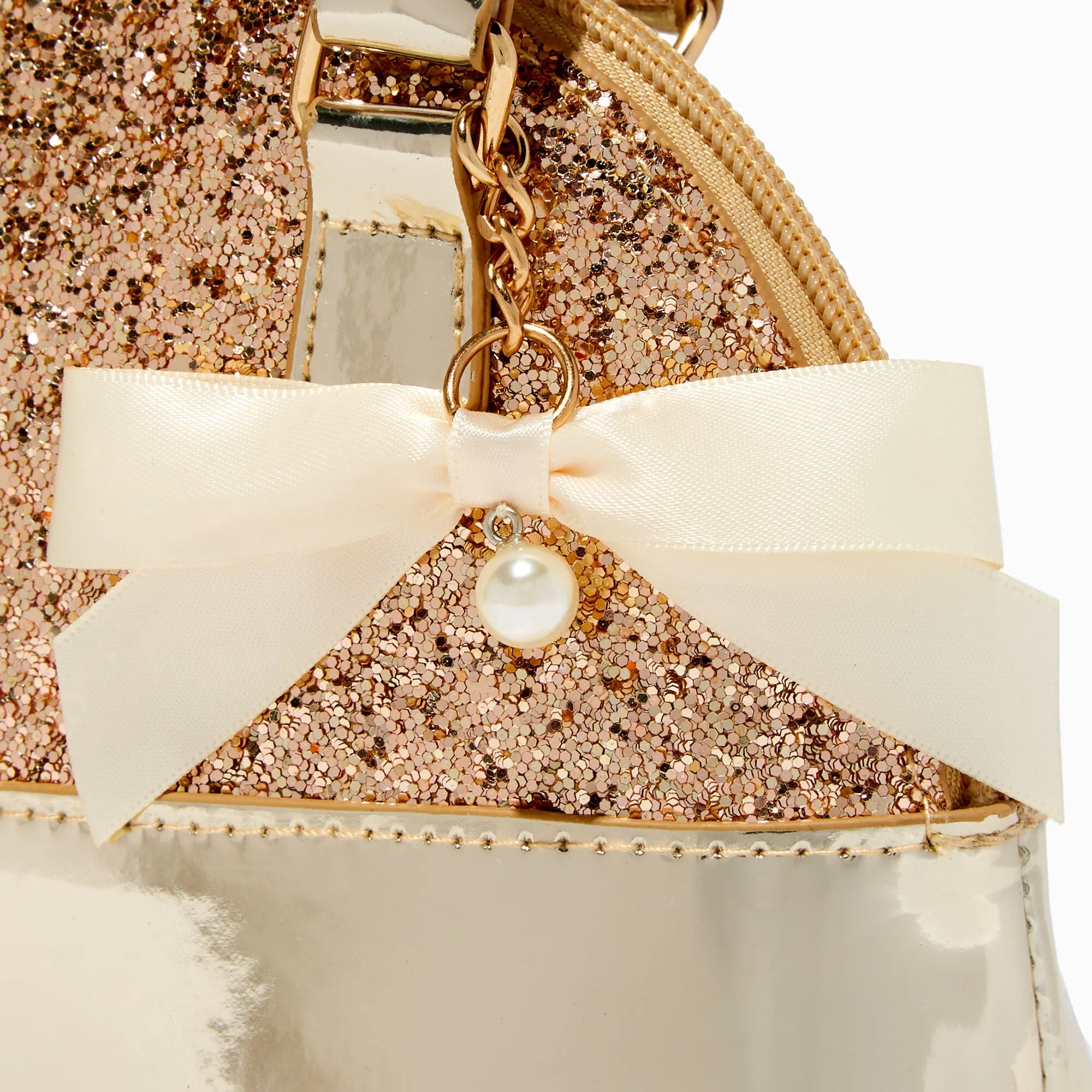 Claire's Club  Sparkle Tote Bag | Gold