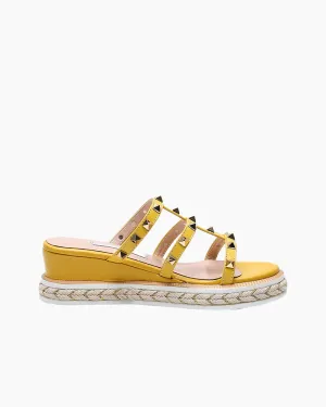 (Clean Up) Espadrille Wedges Slides Rivets Sandals