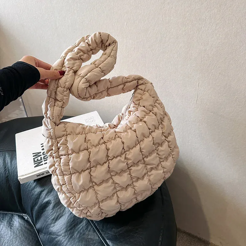 Cloud Bubbles Hobo Large Puffer Tote Bag