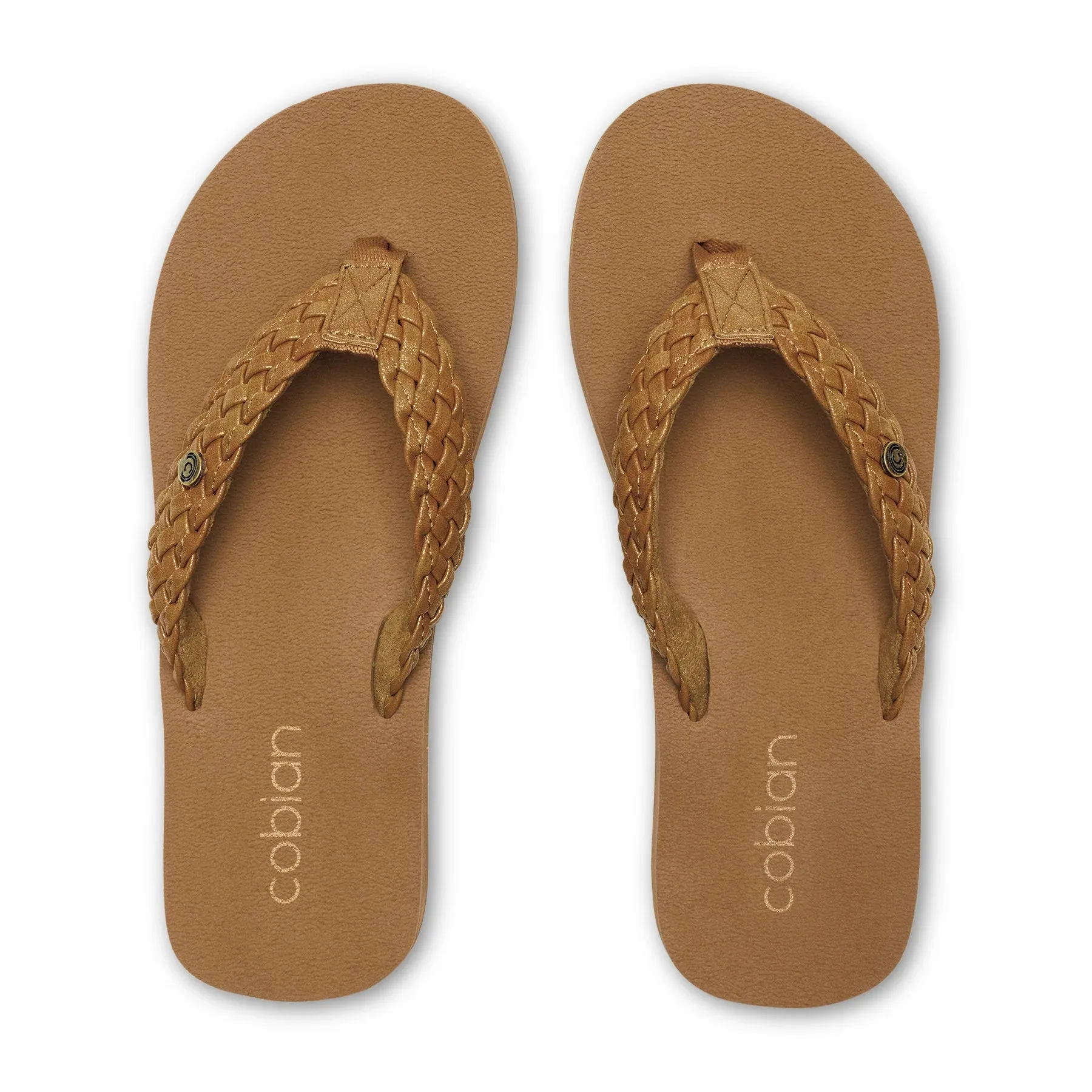 Cobian Women's Braided Bounce Flip Flop - Chestnut BRB10-210