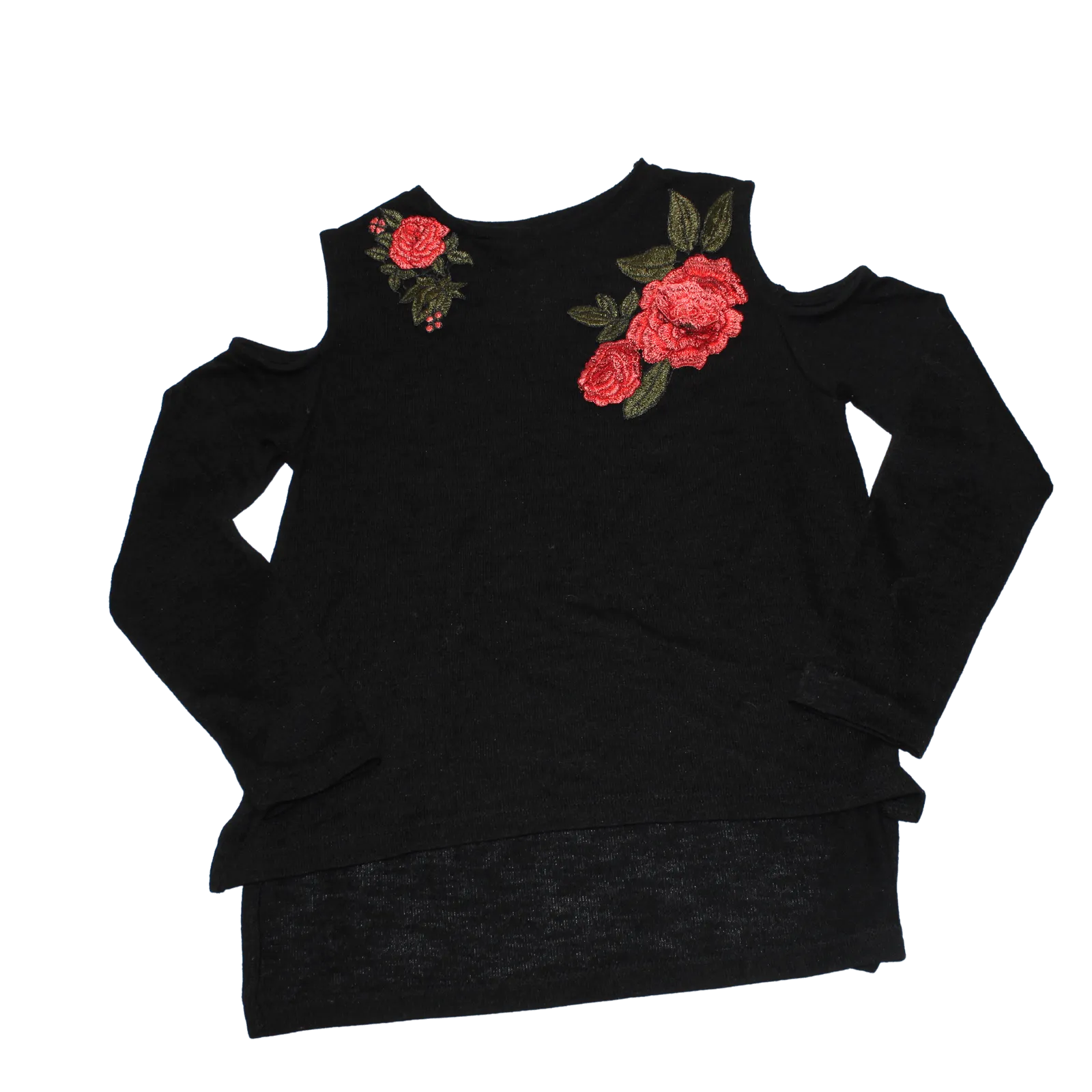 Cold Shoulder Rose Top