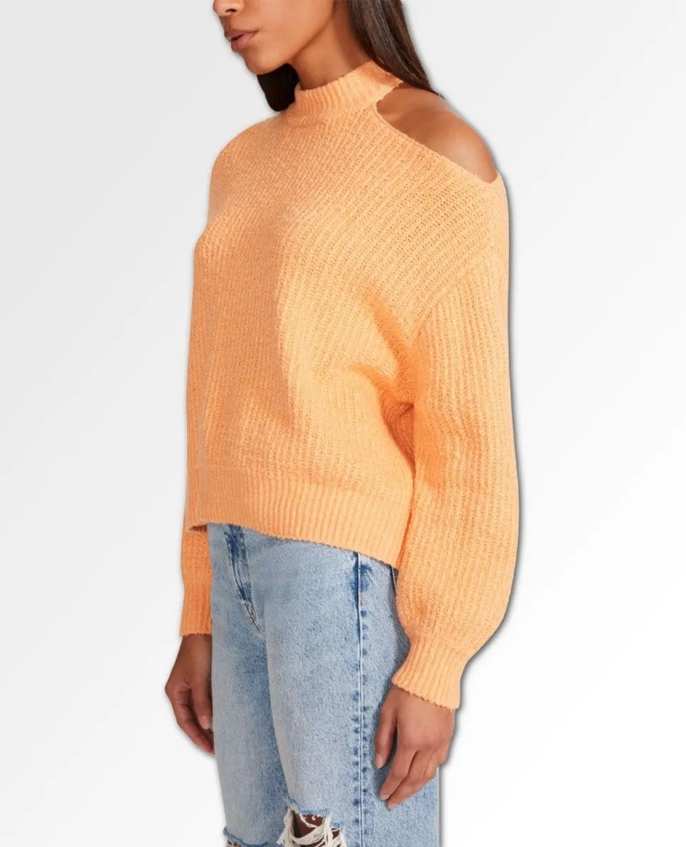 Cold Shoulder Sweater Creamsicle