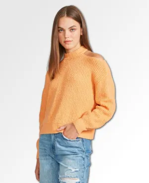 Cold Shoulder Sweater Creamsicle