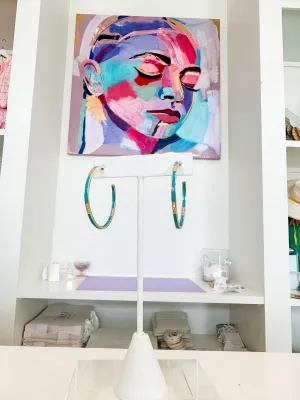 Colored Hoop Earring
