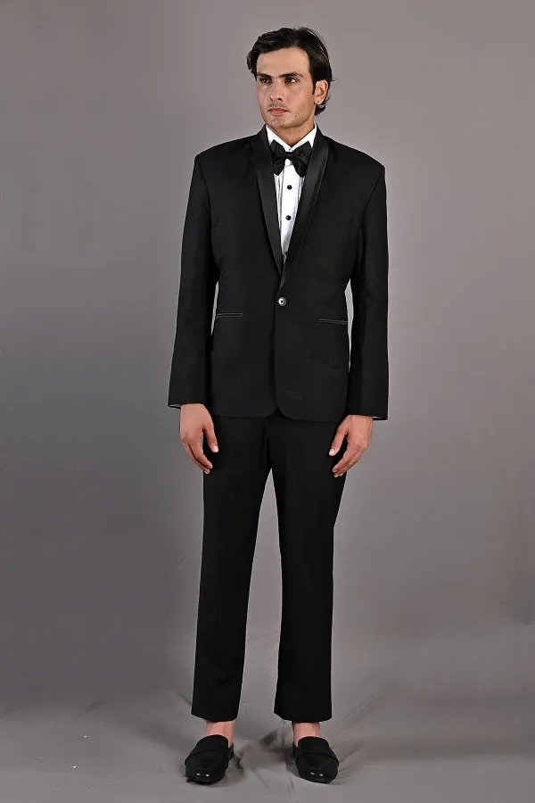 Constantine - Black Abstract Embroidered Tuxedo Set