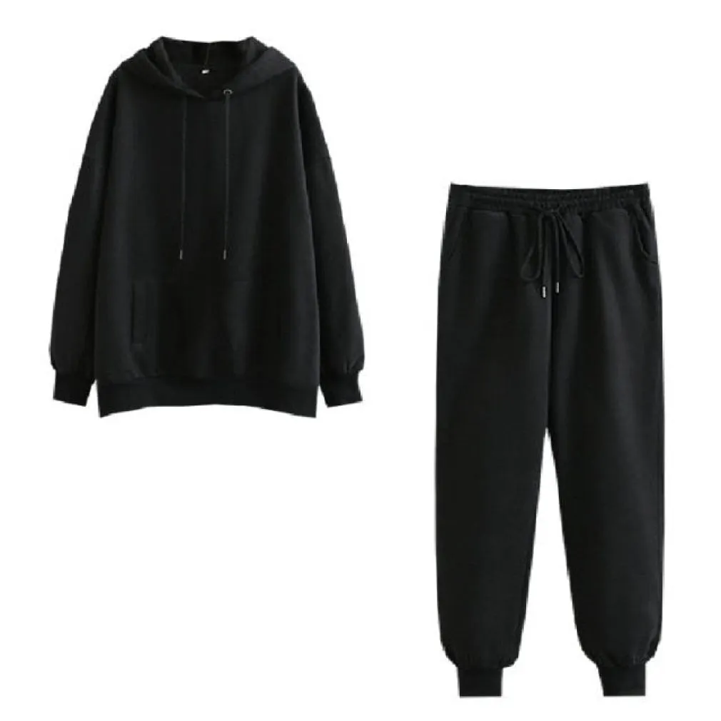ContiNent 33 Autumn Winter Women tracksuit thick fleece 100% cotton suit 2 pieces sets hoodies sweatshirt and pants suits 6L17