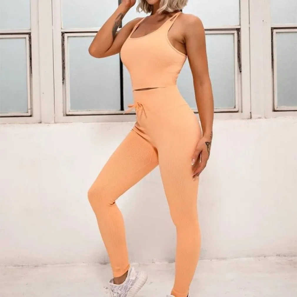 ContiNent 33 Seamless Yoga Set Sport Suit Two Piece Set Women Gym Clothing Workout Sportswear Yoga Set High Waist Seamless Leggings Sport Top